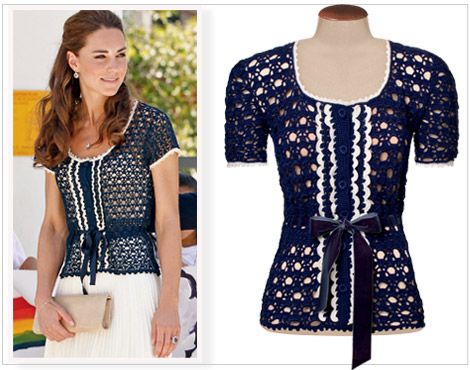 Blusa de Crochê Kate Middleton - Receita e gráfico