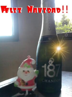 Santa Claus y el champagne