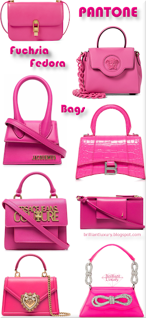 ♦Pantone Pink Fuchsia Fedora Bags #pantone #bags #pink #brilliantluxury