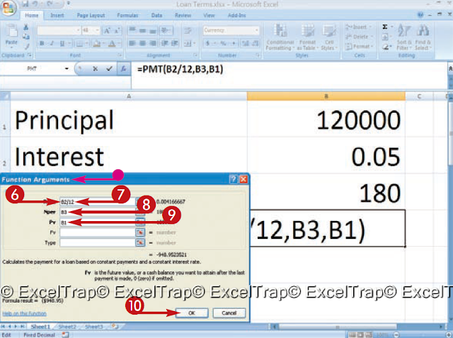 MS Excel : Find out the LOAN TERMS