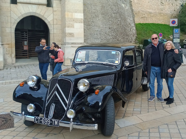 Citroen Traction Avant parked in Amboise, Indre et Loire, France. Photo by Loire Valley Time Travel.