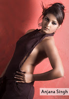 anjana singh ka photo, sexy photo anjana singh in black dress without bra