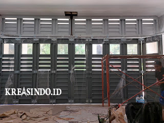 Terpasang Pintu Garasi Besi pesanan Bpk Daniel di Giriloka BSD Tangerang