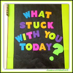 "What stuck with you today?" Decorated Door via RainbowsWithinReach