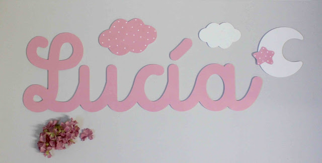 letras y nombres en caligrafía para decoración infantil personalizada