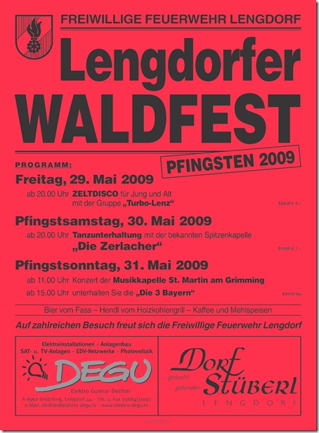 Lengdorfer Waldfest 2009 Farbe 1