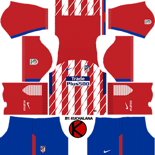  for your dream team in Dream League Soccer  Baru!!! Atletico Madrid Dream League Soccer Kits 2017/18