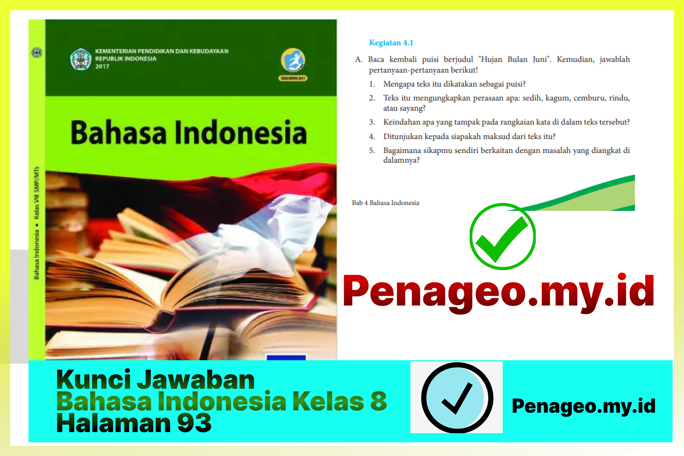 Kunci Jawaban Bahasa Indonesia Kelas 8 Halaman 93