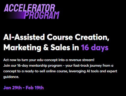 Unlock Success with Our FREE AI-Assisted Course Creation Accelerator Program