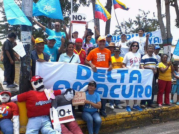 Opositores afinan detalles para marchar a Caracas este sábado. Delta Amacuro.