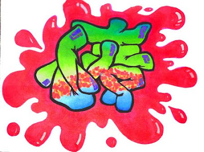 GRAFFITI ALPHABET,GRAFFITI BUBBLE LETTERS ART 