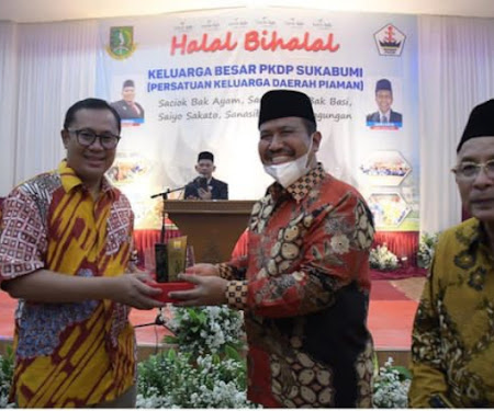 Wali Kota Sukabumi Hadiri Halal Bihalal dan HUT Persatuan Keluarga Daerah Pariaman
