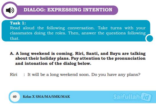 Contoh Soal Dialog Expressing Intention Dan Jawabannya ...