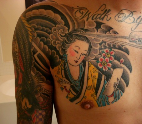 Geisha tattoo are most popular japanese tattoo designs many girls like this