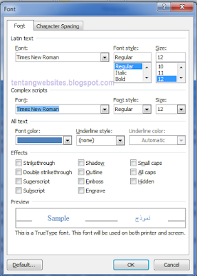 Cara mengubah jenis huruf pada Microsoft word 2007