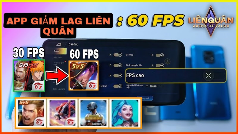 App Giảm Lag LIÊN QUÂN Ngon Nhất  Dành Riêng Cho Cấu Hình Yếu FPS 60, ỔN ĐỊNH PING