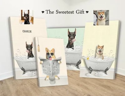 Beautiful gift collection of personalized pet portraits.