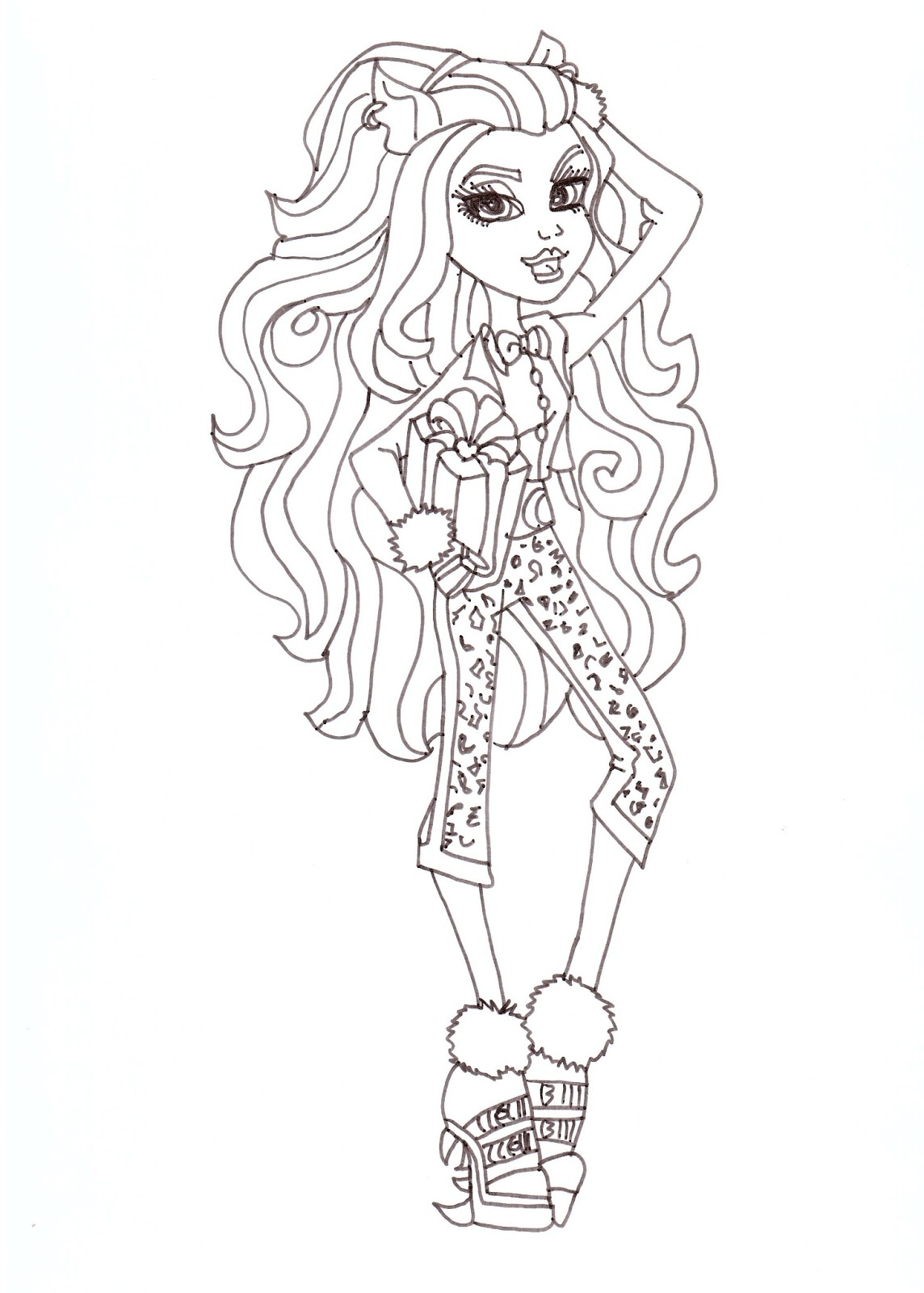 Clawdeen Wolf Sweet 1600 Free Coloring Sheet CLICK HERE TO PRINT Free printable monster high