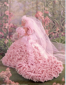 Vestido de noiva de crochê para bonecas Barbie - Receita em inglês 3