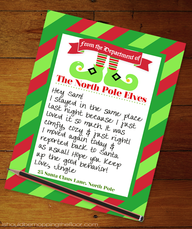 Free Printable Elf Letterhead I Should Be Mopping The Floor