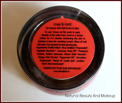 Natural Bath & Body Rose & Mint Body Polish Review on the spider web log Natural Beauty And Makeup