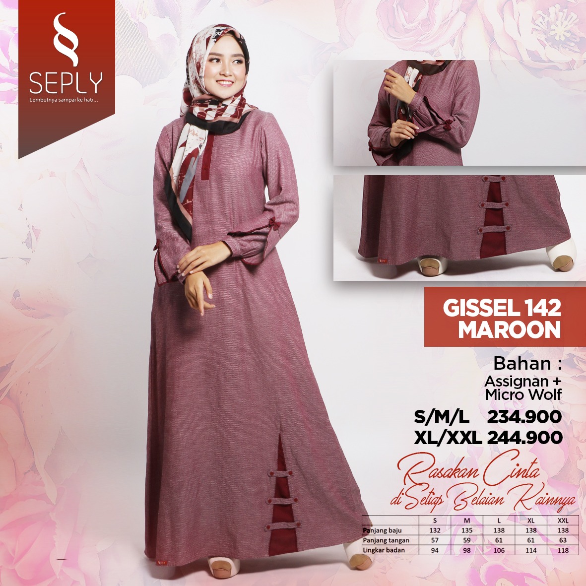  BAJU MUSLIM PROMO SEPLY FASHION GISSEL 142