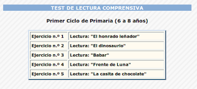 http://reglasdeortografia.com/testcomprension1ciclo.html