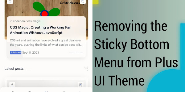 Removing the Sticky Bottom Menu from Plus UI Theme