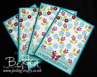 Bright Blossoms Congratulations Card by Bekka www.feeling-crafty.co.uk