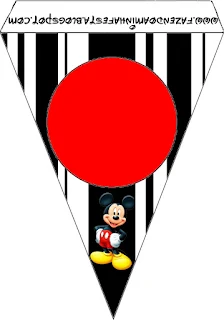 Minnie and Mickey in Red, Free Printable Banner.