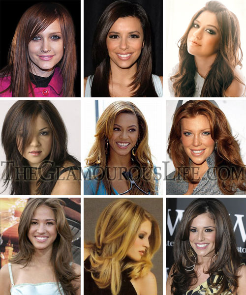 layered curly long hairstyles.