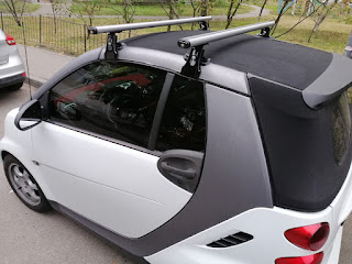 Roof rack SMART FORTWO Crossbars Installation