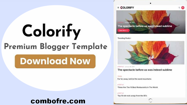 Download Colorify Premium Blogger Template