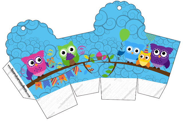 Colored Owls: Free Printable Quinceanera Boxes.