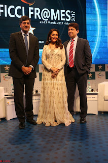 Madhuri Dixit Nene in designer Anarkali Dress at FICCI Awards 2017 018.JPG