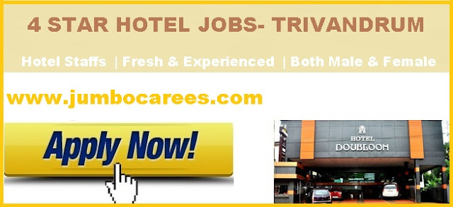 4 Star hotel jobs in Trivandrum. 