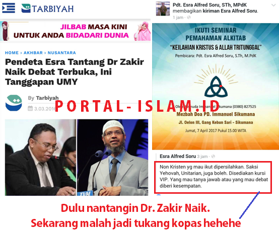 Dulu Pendeta Esra TANTANG DEBAT Dr. Zakir Naik, SEKARANG 