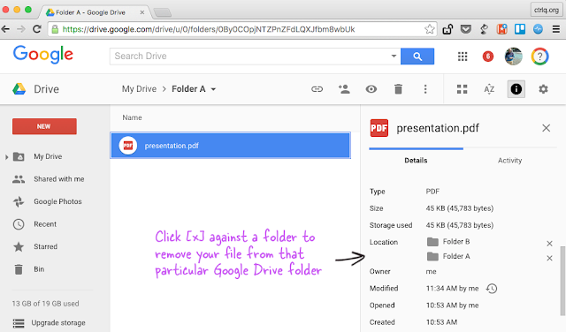 Add the Same File to Multiple Folders in Google Drive without Copying