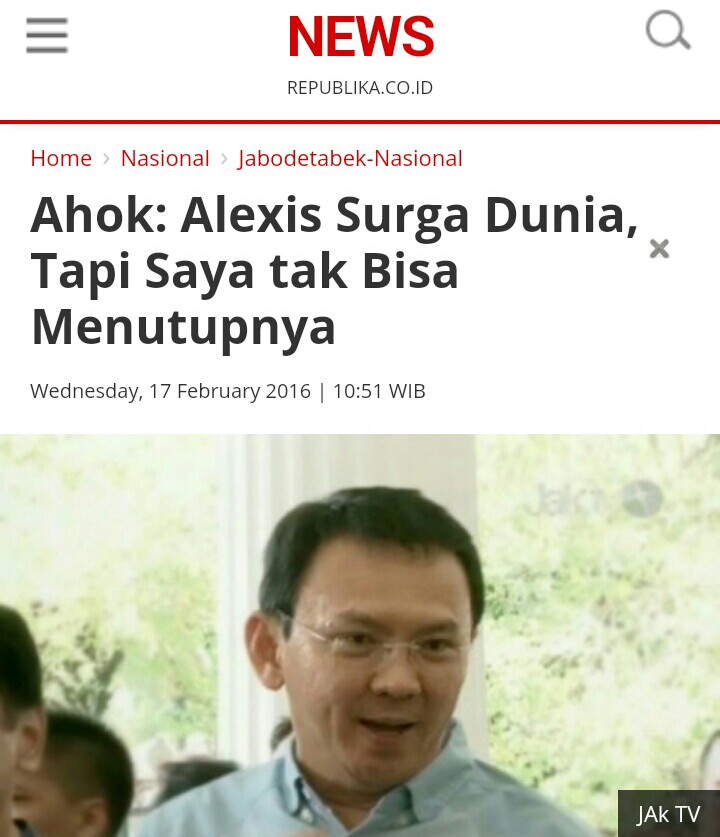 ALEXIS DITUTUP, TANTANGAN AHOK DITERIMA ANIES  PORTAL ISLAM