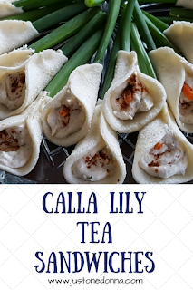 Delicious calla lily tea sandwiches.