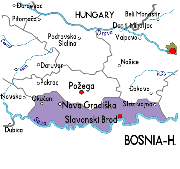 sl brod karta Maps Of Croatia Region City Political Physical Map Of Slavonski Brod Province Area sl brod karta