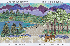 Purple mountain majesties in "Red, White and Blue" by Debbie Clement 