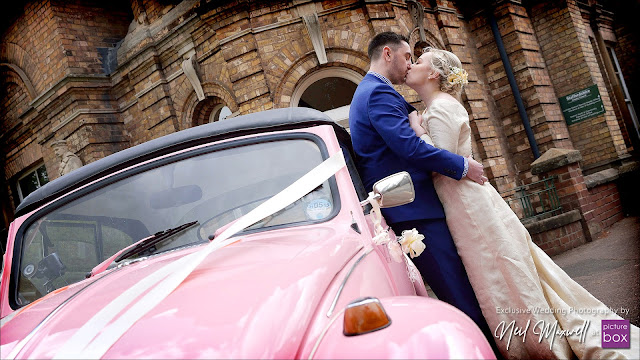 Exclusive Wedding Photography By Neil at Picture Box - Lichfield Registry Office Photographer, Lichfield Wedding Photography, Lichfield Bride, Abigail's Vintage Bridal, Beetlebugs, Pink Beetle, VW Weddings,