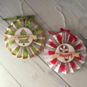 Rosettes for tree ornaments, wreaths, or package tags
