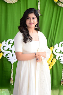Manisha Raj in White Dress Debut Movie Launch