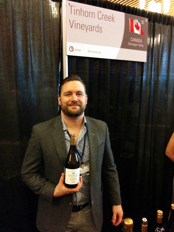 Tinhorn Creek Winemaker Andrew Windsor beams with pride in the winery's first reserve Chardonnay