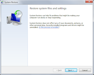 system restore window