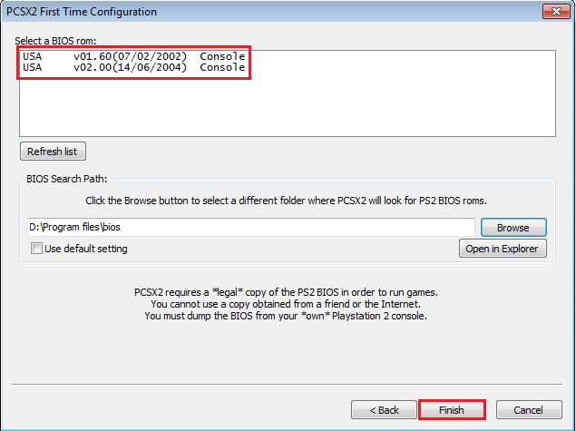 Cara Setting BIOS PCSX2