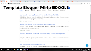 Template Blogger Mirip Google Redesign