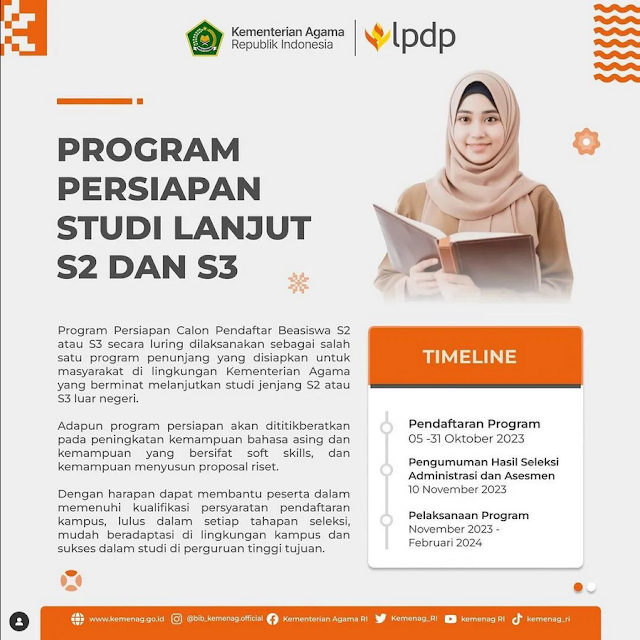 Pogram Persiapan Studi Lanjut S2 dan S3 (Luring) telah di buka pendaftarannya!